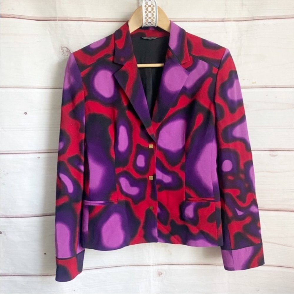 Versace Women's Red and Purple Blazer